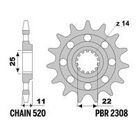 SWM SUPERDUAL 600 2016-2020 pignone PBR passo 520 15 Denti