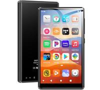 SWOFY Lettore MP3 con touch screen da 96 GB, 5 pollici, Bluetooth 5.0, 2500 mAh, Dual Band WiFi Android 13.0, suono Hi-Fi, preinstallato Spotify & Amazon Music Lettore e-book (nero)