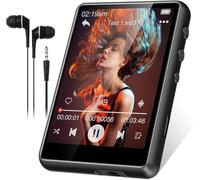 SWOFY Lettore MP3 da 64 GB Bluetooth 5.3 HiFi Music Player, lettore MP3 touch screen da 2,4 pollici con registratore altoparlante, radio FM, supporto per espansione fino a 128 GB (nero)