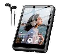 SWOFY Lettore MP3 da 64 GB Bluetooth 5.3 HiFi Music Player, lettore MP3 touch screen da 2,4 pollici con registratore altoparlante, radio FM, supporto per espansione fino a 128 GB (nero)