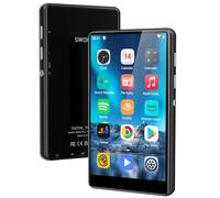 SWOFY Lettore musicale da 80GB,lettore MP3 e MP4 con Bluetoothe WiFi con touchscreen IPS da 4pollici, lettore audio digitale, lettore Spotify M503 Pro con Amazon Music, Audible, Browser cromato (Nero)