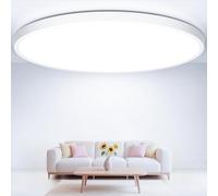 Swoieltr 48W Plafoniera LED Cucina, Ø50cm Taglia Extra Large Lampadario LED Soffitto 4800LM 6500K Ultra-Sottile Plafoniera Soffitto Camera da Letto IP44 Rotonda Plafon per Salotto Garage Cameretta
