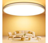 Swoieltr Plafoniera LED Soffitto 40 cm Dametro per Bagno, 36W Plafoniere per Camera da Letto 4000LM Taglia Extra Large Lampadario Soffitto LED IP44 Rotonda Plafoniere per Bagno, Cucina, Soggiorno