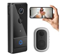 Swokely Smart Smart WiFi, campanello senza fili, intercom con PIR Wakeup 1280 x 720, visione notturna, due possibilità audio, IP65, Water Proof for Home Security,
