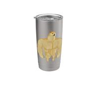 Swole Doge Meme Buff Doge Meme Bicchiere termico in acciaio inox doppia parete