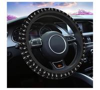 Swono Coprivolante per auto con scheletro e teschio divertente in stile cartone animato che danza con scheletro in neoprene copertura avvolgente per auto in tessuto elasticizzato traspirante