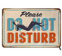 Swono - Targa in metallo con scritta "Please Do Not Disturb", per uomini e donne, decorazione da parete per bar, ristoranti, caffetterie, pub, 30,5 x 20,3 cm