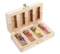 SWOOMEY 1 Set Scatola Per La Conservazione Del Cordone Ombelicale Lanuginoso Scatole Dei Denti Caso Del Scatole Per Prodotti Per La Memoria Dell'infanzia Di Legno Beige