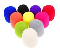 SWOOMEY 10 Pezzi Coperchi per Microfono Schiuma Colorati Copertura Antivento Riutilizzabile per Microfoni da Ktv Compatibili con Maggior Dei Microfoni da Design Vivace e Pulizia Migliorata