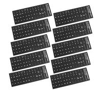 SWOOMEY 10pezzi Adesivi Per Tastiera Italiana Con Sfondo Nero E Lettere Bianche Stickers Per Tastiera Pratici E Convenienti Per Computer E Laptop