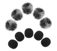 SWOOMEY 10pezzi Coperture per Microfono Mini Parabrezza per Microfono Protezione dal Vento per Uso Interno ed Esterno per Discorsi Canto e Registrazione Vocale
