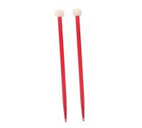 SWOOMEY 1paio Bacchette Per Timpani Doppia Punta Acero Con Testa Feltro Accessorio Per Strumenti Percussione Versatile Per Rullante e Band Marching Rosso