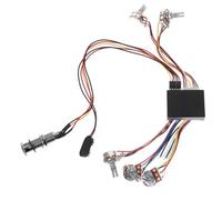 SWOOMEY 1set Cablaggio Circuito Preamplificatore Per Basso Elettrico Con Equalizzatore Bande Facile Da Installare e Materiali Resistenti Controlli Bass Midrange Treble Compatibile Con Vari