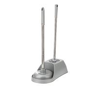 SWOOMEY 1Set Potent Toilet Plunger with Holder Compact Bathroom for Home Use Soft Bristles for Scratch Cleaning