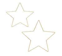 SWOOMEY 2 Pezzi Anelli a Forma di Stella in Ferro Oro per Decorazione Casa e Piante, Struttura Stabile e Base Solida per Ornamento da Parete Artistico