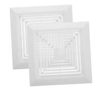 SWOOMEY 2 Pezzi Bagno Copertura per Ventilatore Estrazione Quadrato con Sostituzione per Diffusore Aria per Bagni e Umidi