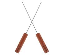 SWOOMEY 2 Pezzi Strumento per Innesco Esche da Pesca Ago da Innesco per Vermi e Esche Vive Acciaio Inox 304 Manico in Legno Portatile per Pesca in Lago e Mare