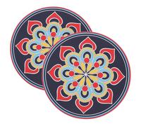 SWOOMEY 2pezzi Cuscino Per Ciotola Cantante Antiscivolo Di Tappetini Artigianali Per Yoga e Decorazioni Domestiche Design Elegante Con Ricami Per Pratiche Di Meditazione