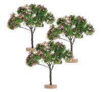 SWOOMEY 3pezzi Alberi Modellini in Plastico per Paesaggio Ferroviario e Architettura, Dettagli Realistici, Decorazione per Diorami e Mini Scene di Paesaggio