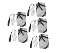 SWOOMEY 5 Set Segnalibri in Lega di Alluminio a Forma di Nota Musicale, Resistenti e Non Deformabili, per Uffici e Classi, Accessori per Amanti della Lettura