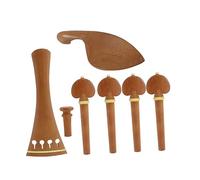 SWOOMEY Accessori Per Violino Legno Giuggiola Coda Piroli Mentoniera e Puntale Facile Da Installare Resistente e Affidabile Per Musicisti e Appassionati