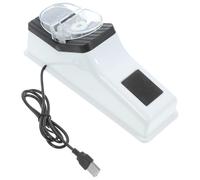 SWOOMEY Affilatore Elettrico per Coltelli da Cucina Design Compatto e Finitura, Affila Coltelli da Formaggio da Sbucciatura, Colore Bianco in Plastica per Uso Colore Colore Casuale