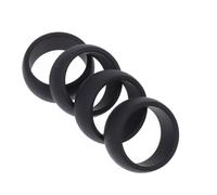 SWOOMEY Anelli in Silicone Sportivi per Dita Uomo 4 Pezzi, Design Semplice e Traspirante, Comodi da Indossare Durante L'attività Fisica e Resistenti Agli Esercizi Impegnativi
