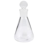 SWOOMEY Boccetta Erlenmeyer in Vetro da 100ml Tappo, Scala Precisa e Buona Tenuta, per Laboratorio Scolastico e Lezioni di Chimica