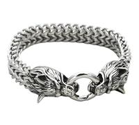 SWOOMEY Bracciale Uomo Creativo in Inossidabile di Lupo, Resistente e Non Si Deforma e Adatto per Vacanze