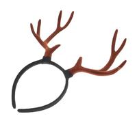 SWOOMEY Cerchietto Corna di Cervo in Velluto e Plastico, Fascia per Costume da Renna per Feste di Natale e Balli in Maschera, Accessorio Realistico e Confortevole da Indossare