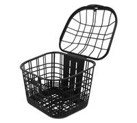 SWOOMEY Cesto Bici Anteriore in Plastico Nero, Accessorio Capiente | Bicicletta ed E-bike, Stile Sleek, Uso On The Go, Cestino Coperchio Spesso