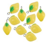 SWOOMEY Charms Frutta in Resina Giallo 10 Pezzi per Jewelry Making e Bracciale, Pendente della Collana di Frutta Facile da Usare per Un'atmosfera Estiva Leggera e Creativa