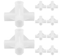 SWOOMEY Connettori in Plastica per Guardaroba 10 Pezzi, Collegamenti Multiuso per Armadi e Tende, Diametro Interno 13mm, Resistenti e Flessibili per Organizzazione