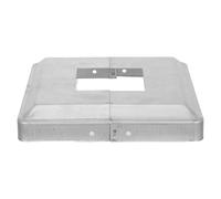 SWOOMEY Copribase Quadrato in Ferro Argento, Split Type Skirt per Deck Railing, Copertura della Base della Recinzione per Portico e Colonne