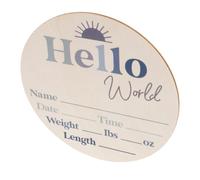 SWOOMEY Disco Di Annuncio Per Legno Targhetta Mensile Per Registrare Crescita e Decorazione Della Cameretta Include Design Floreali Per Ogni Mese e Spazio Per e Data Di Nascita