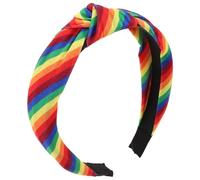 SWOOMEY Fascia Morbido e Confortevole Donna Chioma Motivo Arcobaleno per Accessorio alla Moda Nodo Decorativo un Look Vivace e Sicuro