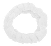 SWOOMEY Fascia per Chioma in Pile di Corallo Bianca, Morbida e Elastica, per Skincare e Make-up a Casa, Previene i Chioma fuori Posto Durante la Pulizia del Viso
