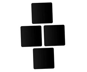 SWOOMEY Fondale Fotografico in Acrilico Con Piastra A Specchio Set Da 4 Pezzi 15x15 Cm Nero Robusto Per Gioielli Trucco Distesi E Facili Da Pulire