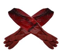 SWOOMEY Guanti Lunghi Impermeabili in Gomma Resistenti e Antitaglio per Giardinaggio e Pulizie Domestiche, Imbottiti e Caldi Polsino Elastico da 65 Cm