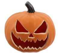 SWOOMEY Lanterna di Zucca di Halloween con Luce LED Integrata, in Plastica Arancione Intagliata, Design Vuoto e Spettrale, Facile da Conservare per Decorazioni da Interno e Raduni