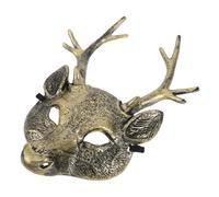 SWOOMEY Maschera Dimensione Regolabile e Flessibile Animale Realistica in Plastica Oro Accessorio Riutilizzabile per Adulti e Ragazzi per Feste di Carnevale e Cosplay