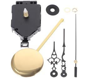 SWOOMEY Meccanismo Orologio da Parete Thun in Plastico Nero, Kit Completo Lancette per Sostituzione e Riparazione, per Orologio da Parete Minimalista e Fai-da-Te