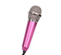 SWOOMEY Microfono Portatile Mini Wireless Rosa Per Smartphone Pc Karaoke Microfono Palmare Condensatore Leggero Con Altoparlante Integrato Per Registrazioni e Chat