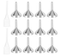 SWOOMEY Mini Imbuto con Dosatore per in Allumina e Plastica per Riempimento di Bottiglie e Mini Flaconi, 12