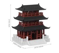 SWOOMEY Modello di padiglione micro-paesaggio: architettura in miniatura in stile antico per scrivania, libreria, acquario, decorazione da giardino delle fate