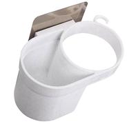 SWOOMEY Porta Asciugacapelli da Parete Organizer per Phon e Spazzola Bianco in Pp Design Adesivo per Bagno e Camera da Letto