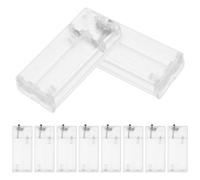 SWOOMEY Porta Batterie per Luci a Stringa 10 Pezzi Custodia Trasparente in Plastica Abs per 2 Batterie Aa Compatta e Portatile per Uso Interno e Campeggio