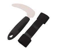 SWOOMEY Posate adattabili per anziani, tagliere ergonomico per carne di manzo adatto a disabili, ausilio per posate per disabili con scarsa presa o movimenti limitati del polso, nero