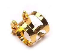 SWOOMEY Saxophone Clip Metallo Dorato Per Sax Eb Fissaggio Doppia Vite Compatibile Con Sassofoni Bakelite Protezione e Flessibilità Eccezionali