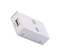 SWOOMEY Selettore USB 2.0 Condivisione Stampante e Scanner Automatica per Ufficio e Uso Domestico, Commutatore USB per Condivisione Computer di 2 Dispositivi, Risparmio Spazio